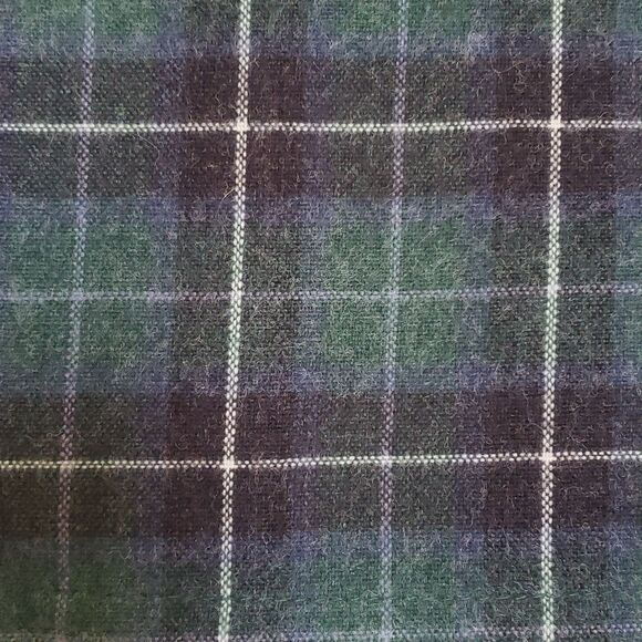 MERONA Tartan Plaid Wool Skirt Green Black Blue Pockets - Picture 7 of 9